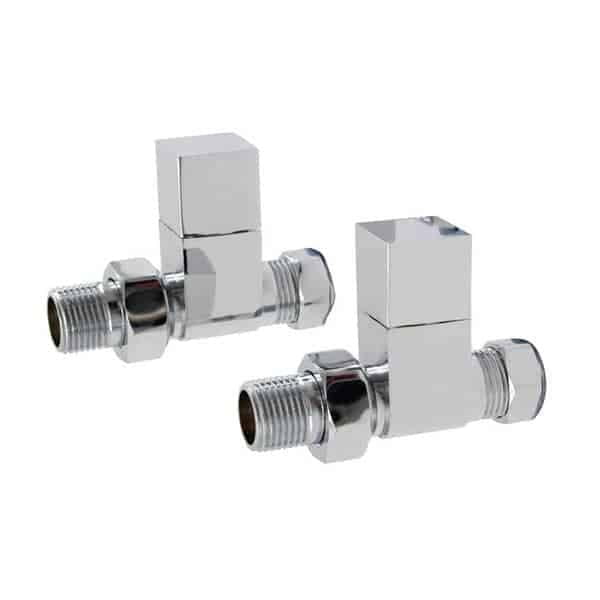 Straight Square Valves for and Dual Fuel Towel Rail Radiator 1