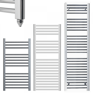 Bellerby Straight CP Electric Heated Towel Rail, Prefilled Modern, Stylish Heating Products For Sale. Great Deals Buy Online From Richmond Radiators UK Shop