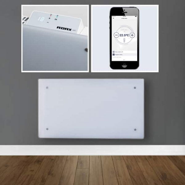 ADAX Clea WiFi Glass Electric Panel Heater With Thermostat, Timer, Wall Mounted Modern, Stylish Heating Products For Sale. Great Deals Buy Online From Richmond Radiators UK Shop 4