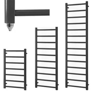 Abby Modern PTC Electric Heated Towel Rail, Prefilled, Anthracite Modern, Stylish Heating Products For Sale. Great Deals Buy Online From Richmond Radiators UK Shop