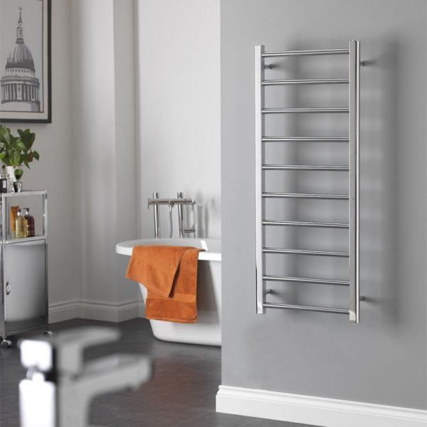 Abby Modern PTC Electric Heated Towel Rail, Prefilled, Chrome Modern, Stylish Heating Products For Sale. Great Deals Buy Online From Richmond Radiators UK Shop 4