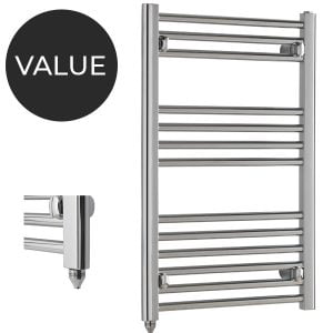 Tradesman 500x800mm Straight PTC Electric Heated Towel Rail, Chrome Modern, Stylish Heating Products For Sale. Great Deals Buy Online From Richmond Radiators UK Shop