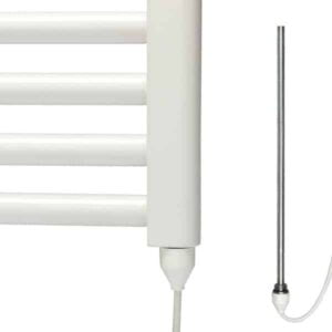 White Electric Heating Element For Heated Towel Rails, 1/2″ BSP, IPX6 / Zone 1 Modern, Stylish Heating Products For Sale. Great Deals Buy Online From Richmond Radiators UK Shop