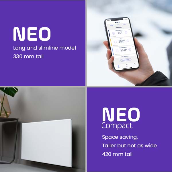 ADAX Neo WiFi Modern Portable Electric Heater, Thermostat, Timer Modern, Stylish Heating Products For Sale. Great Deals Buy Online From Richmond Radiators UK Shop 4