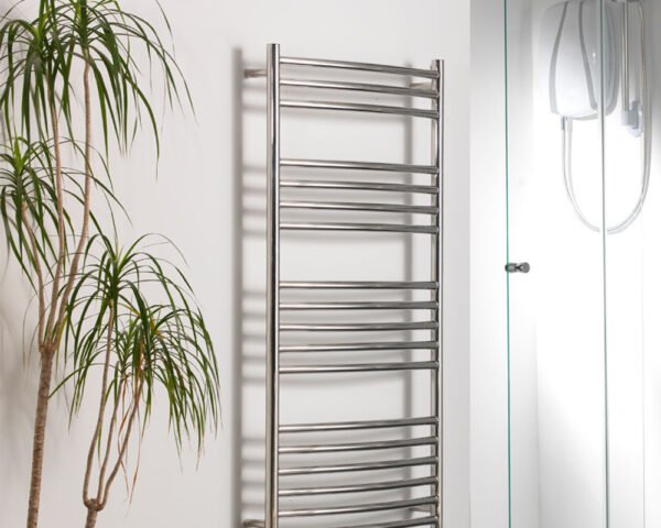 Barden Stainless Steel Dual Fuel Towel Rail with Thermostat, Timer + WiFi Control