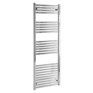 Crosby Curved WiFi Thermostatic Dual Fuel Heated Towel Rail, Timer, Chrome Modern, Stylish Heating Products For Sale. Great Deals Buy Online From Richmond Radiators UK Shop